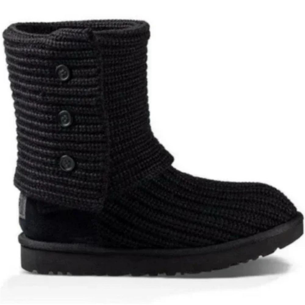 UGG black cable knit boots